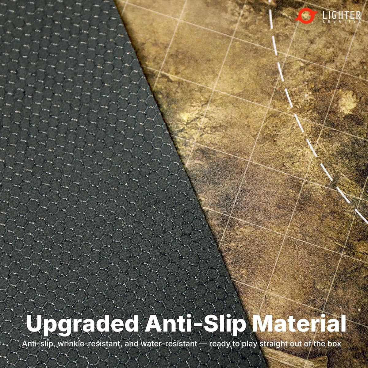 Lighter Creative 44 x 60 gridded WH40K battle mat, Iron Underhive print - view 7