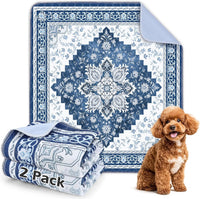 Washable Pee Pads for Dogs 72"x72" Reusable Dog Pads Extra Large - Blue / 36x41 Inch (Pack of 2)