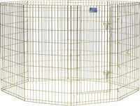 MidWest 30-Inch Exercise Pen, Single Door, 16 Sq Ft Play Area – Essentials for Dogs - Gold Zinc w/ Door / 48" H - image 2