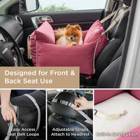 Lesure Dog Car Seat for Small Dogs - Rose Pink - image 2