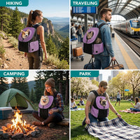 PetAmi Dog Carrier Backpack, Hands Free Front Pet Carrier - Purple / 15.5"L x 9.0"W x 15.5"H - image 4
