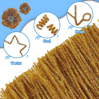 Pipe Cleaners Craft Supplies - 30CM / Glitter Golden / 100 - image 3