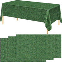 durony 2 Pieces Halloween Candy Corn Disposable Tablecloths 108 x 54 - 3 / Green Grass