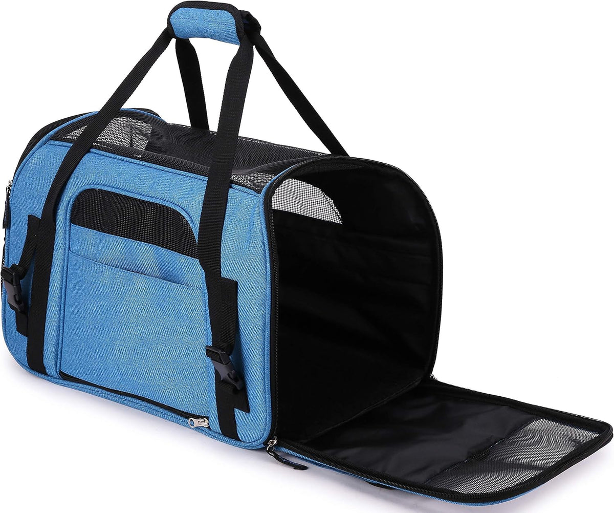 EliteField Soft-Sided Pet Carrier for Cats & Small Dogs – Essentials for Dogs - 21.0"L x 12.0"W x 13.0"H / Sapphire Blue - image 4