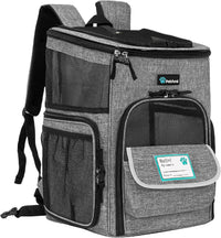 PetAmi Dog Backpack Carrier - Heather Gray / 12.5"L x 12.0"W x 16.5"H