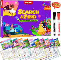 BBWOO Search and Find Activity Book - Purple - Princess & Prince