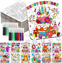 MUOUAKATE Christian Halloween crafts for kids, 24 blank coloring puzzle sets - view 6