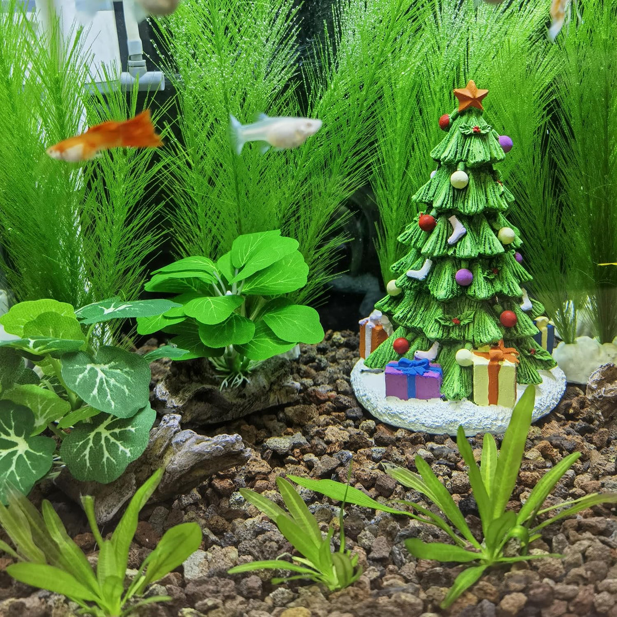 M2cbridge Artificial Fish Tank Plants Aquarium Plant Aquatic Water - 2pcs Small Green - image 4