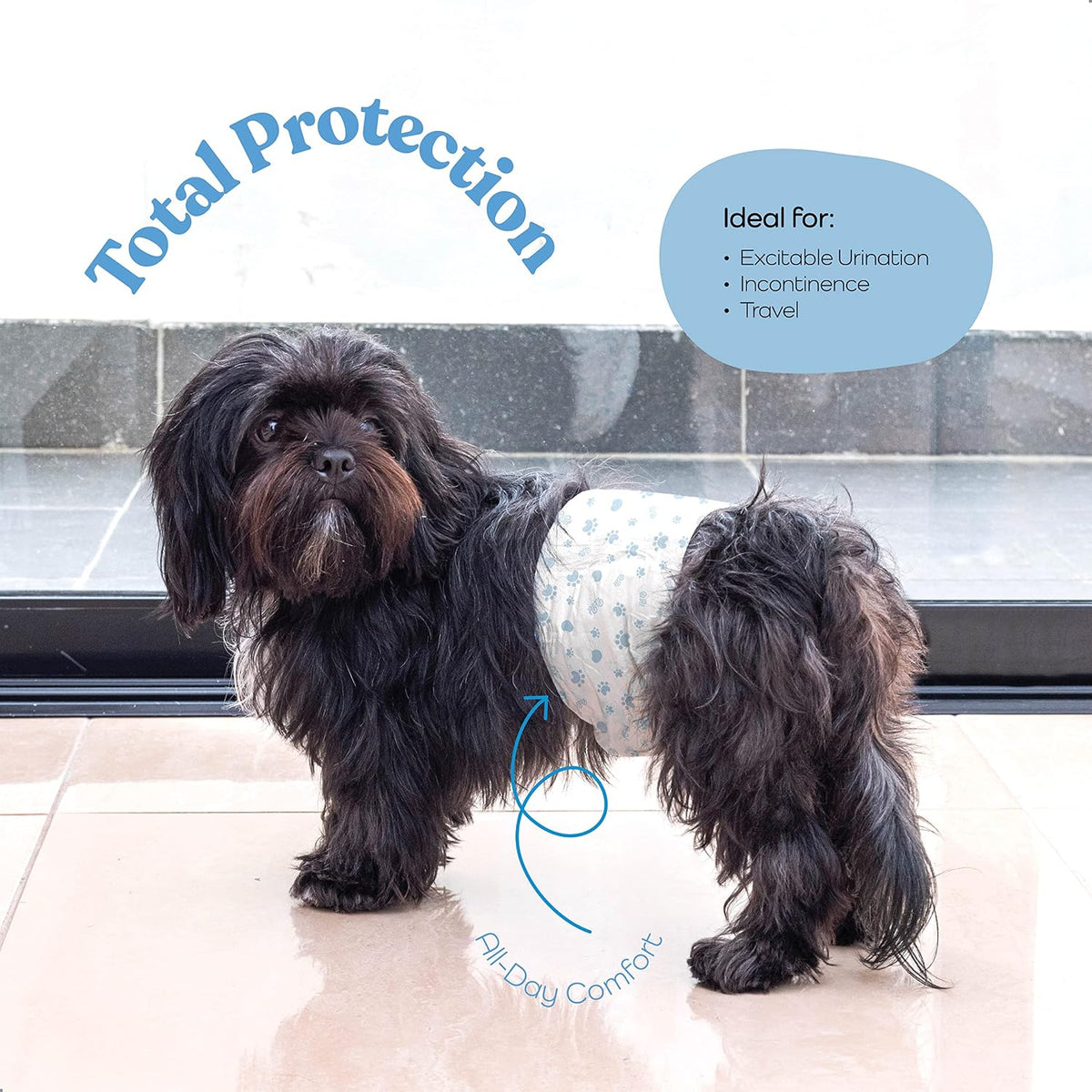 Comfortable Male Dog Diapers, FlashDry Gel Technology - 50 Pack / Small - image 2