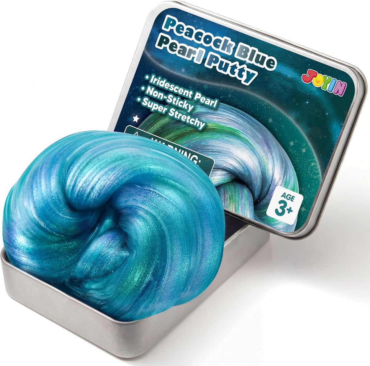 JOYIN Galaxy Color-Changing Putty, Slime for Kids 4.2oz - Peacock Aurora
