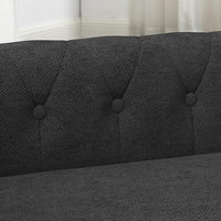 Dog Sofa Couch for Medium to Large Dogs, Memory Foam Pet Sofa Couch with Washable Fabric, Durable Elevated Dog Bed with Legs, Removable Cushion for Medium and Large Dogs, Black