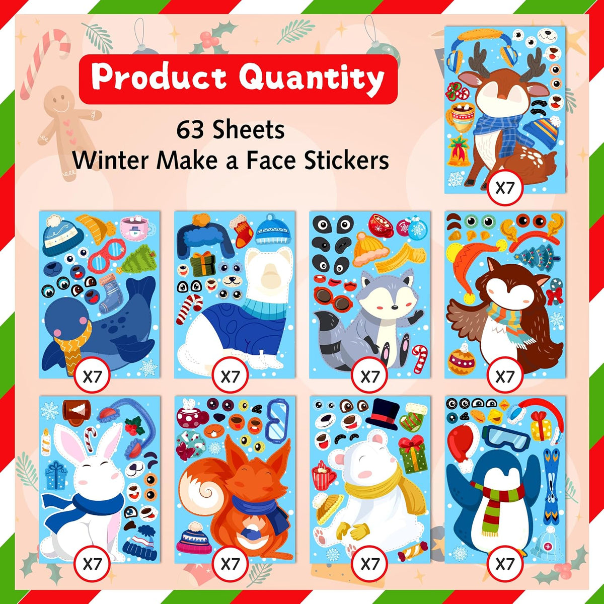 LINAYE make your own Halloween stickers, 60 sheets with ghost, witch and vampire parts - view 6