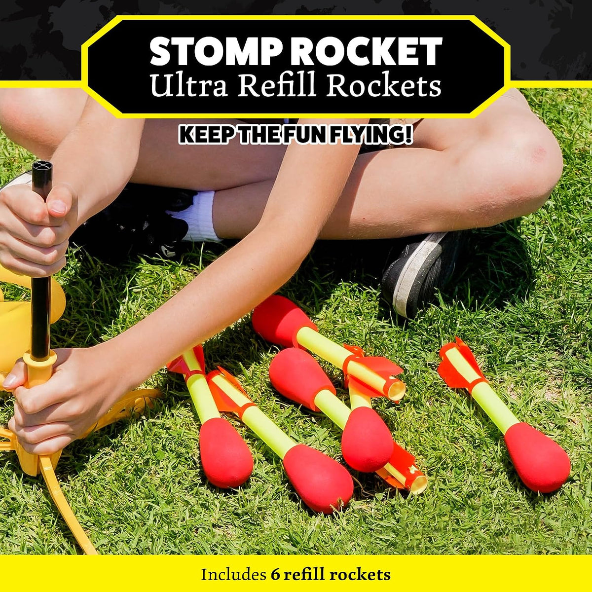 Stomp Rocket Ultra Rocket Refill Pack Soars Up to 200ft - Ultra Refill 6 Pack - image 3