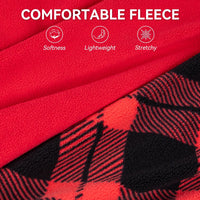 2 Pack Fleece Dog Sweater Pullover Lightweight Reflective Jacket – Essentials for Dogs - Red & Buffalo Plaid / Medium - image 3