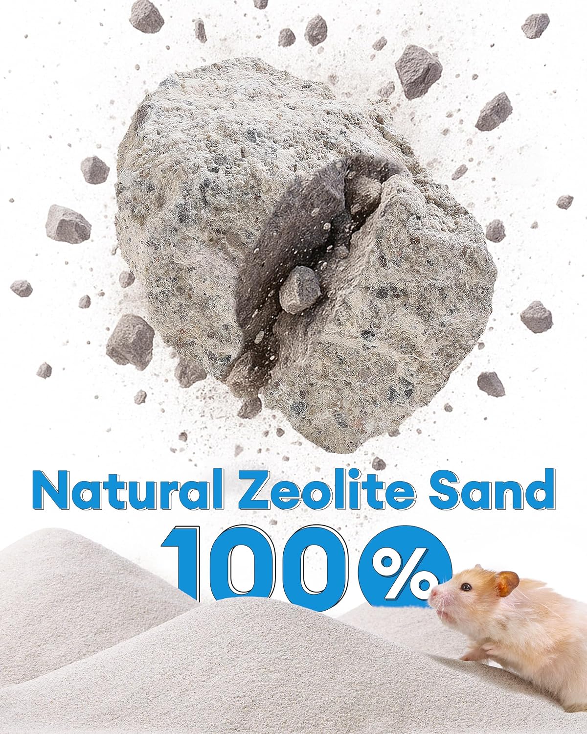 BUCATSTATE Hamster Bath Sand with Pour Spout - 6.6LB / Zeolite Sand - image 4