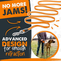 Mighty Paw Retractable Dog Leash, for Large Dogs, Auto-Locking - Deluxe Orange / 50 - 110 lbs - image 4