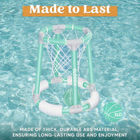 Sloosh Pool Basketball Hoop Set, Floating Basketball Pool Game - Green - image 3
