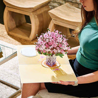 HugePop Cherry Blossom Pop Up Flower Bouquet with Detachable Flowers