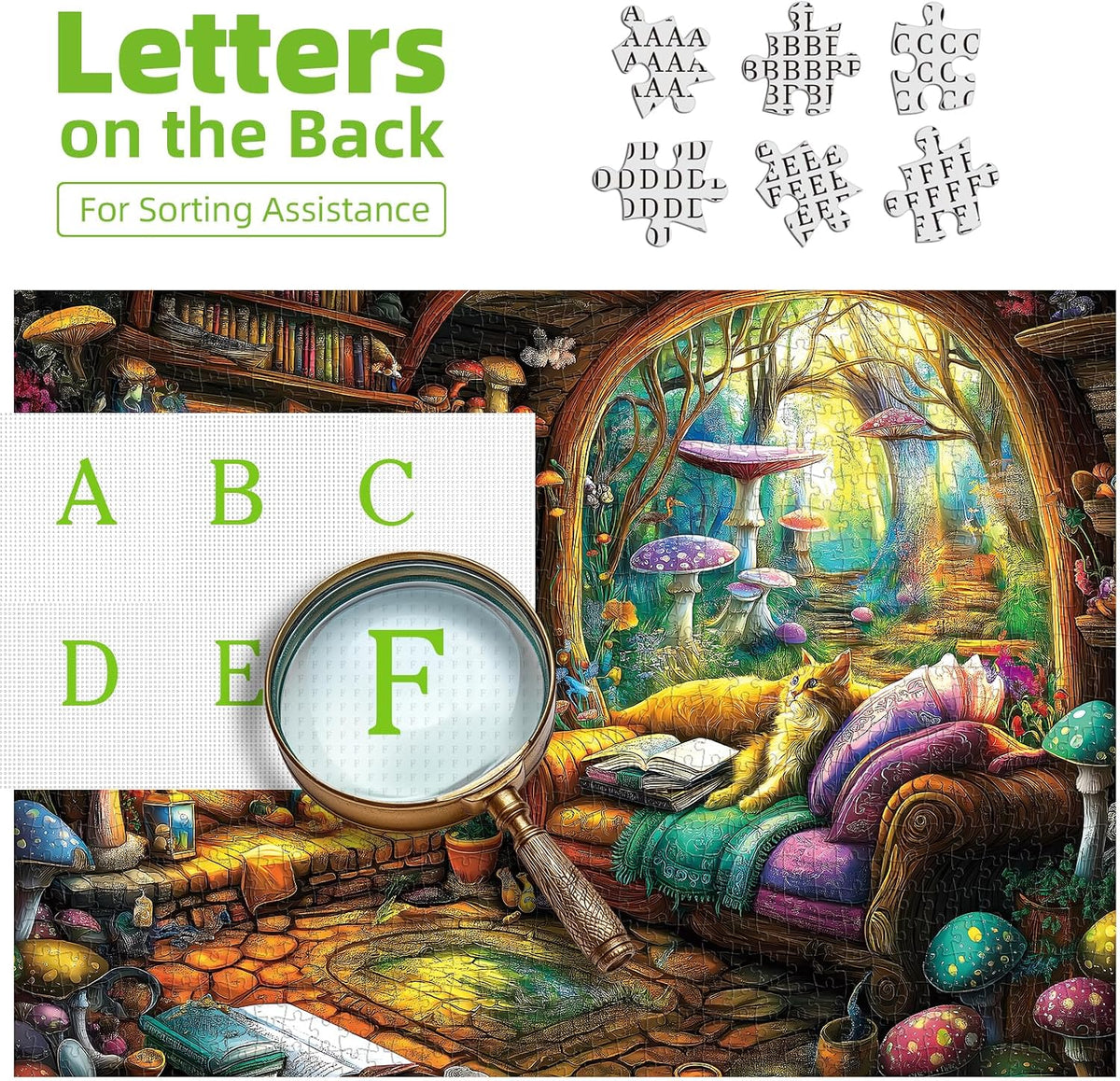 Blueforest Puzzles for Adults 500 Pieces - Fantasy Forest / 27.5" x 19.7" - image 3