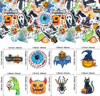 Gyufise 24Pcs Halloween Bat Cupcake Toppers Black Glitter Bat - Black, Orange - image 2