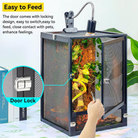 RunDuck Foldable Reptile Terrarium Kit 33 Gallon 26"x17"x17" – Essentials for Reptiles And Amphibians - Black / 18"x13"x13" - image 4