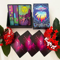 Jrskvaro colorful neon tarot cards deck with 78 cards and beginner guidebook - view 3