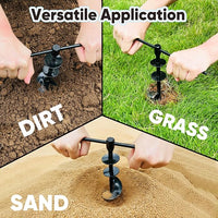 Dog Tie Out Stake for Large Dogs – Heavy Duty In-Ground Dog Anchor up to 210 lbs – Secure Tether Stake for Yard, Camping & Beach – Easy Install with Tool, Works with Tie Out Cable & Leash, Black