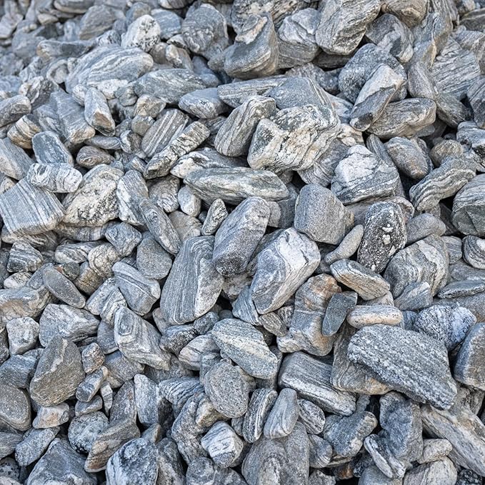 Natural Aquarium Stones Silver Seiryu Rock Mountain Stone for Aquariums and Terrariums Animal Feeding Box, Micro Landscape, Stone Landscape and Bonsai.(20lb 2-9inch 7-8Pcs)