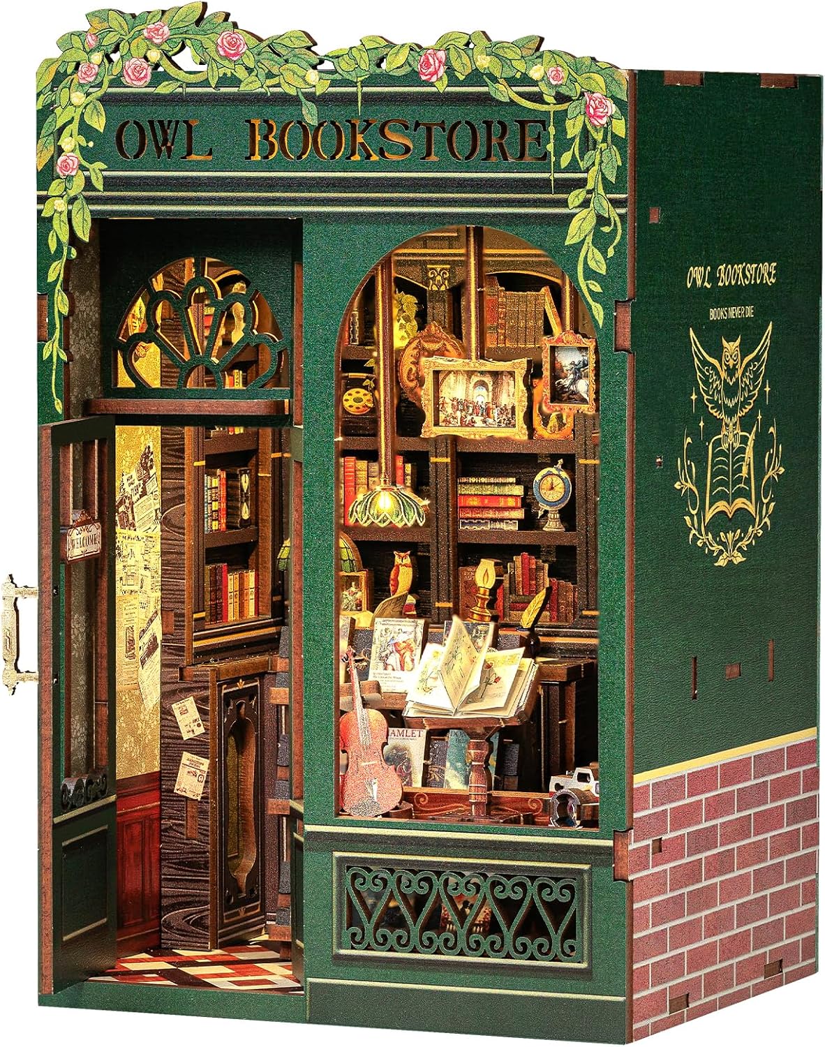 CUTEBEE Book Nook Kit, DIY Miniature House Kit for Adults
