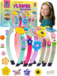 Glamour Headband Making Kit for Girls Ages 5+ - Flower Headbands