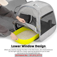 Portable Cat Playpen, Trapezoidal Design for Better Standing - image 3