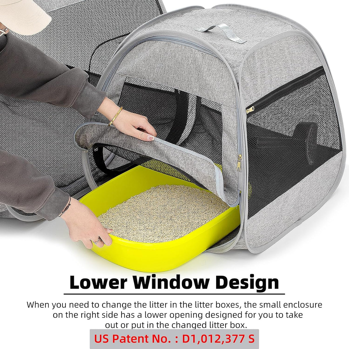 Portable Cat Playpen, Trapezoidal Design for Better Standing - image 3
