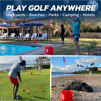 BucketGolf 6 hole backyard golf game bundle with clubs and carry bag - view 10