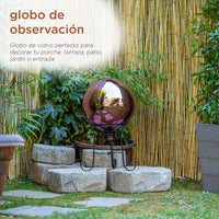 Alpine Corporation 10" Diameter Indoor Outdoor Glass Gazing Globe - Purple / 10 Inch - image 4
