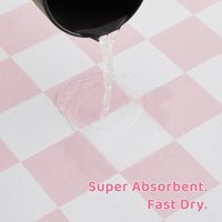 Checkered Dog Feeding Mat - 19"L x 12"W / Pink - image 4