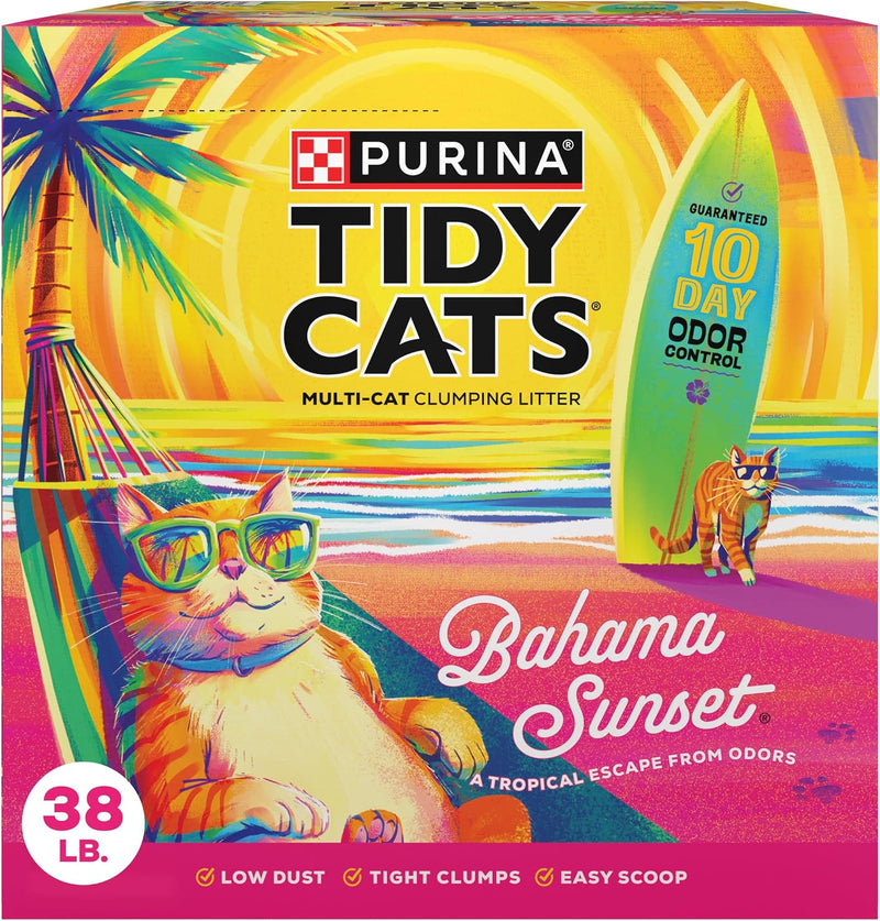 Purina Tidy Cats Bahama Sunset Scented Cat Litter – Daily Care for Cats