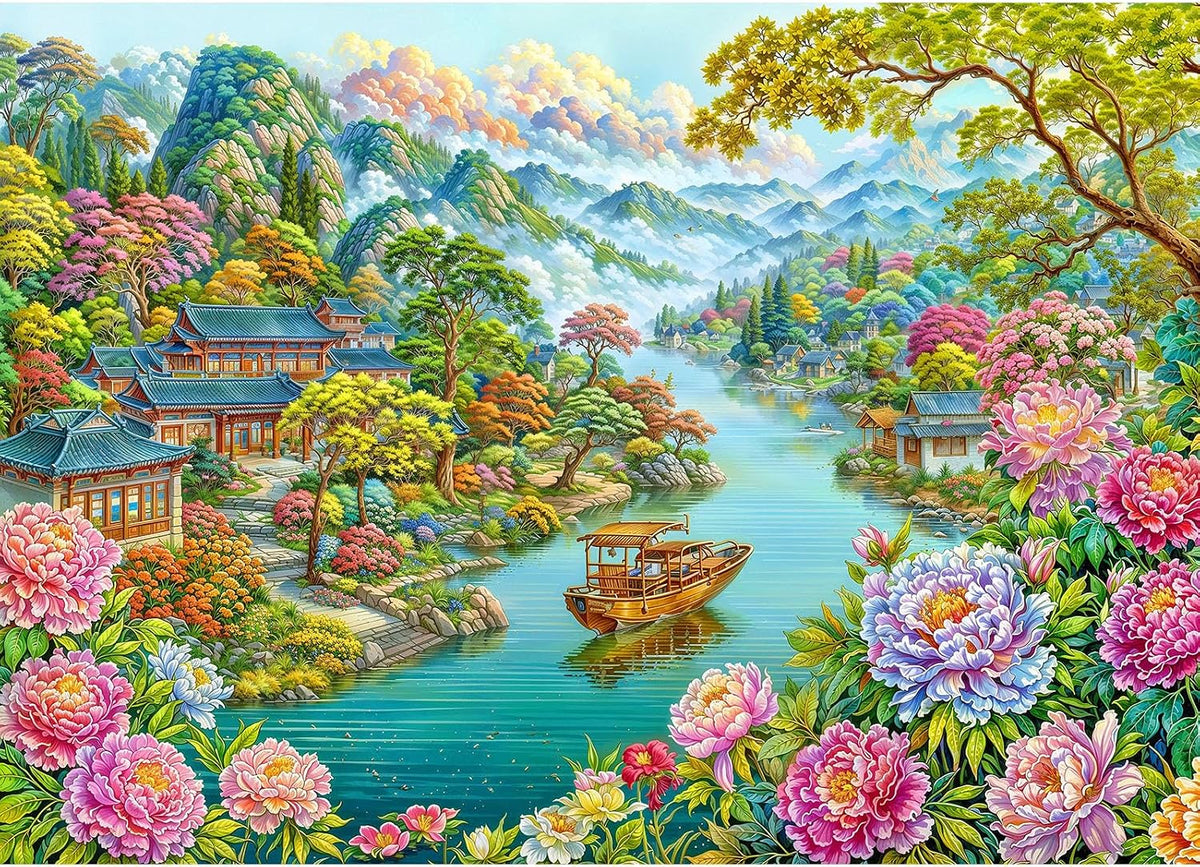 Funny Dog Pizza Jigsaw Puzzles, Food Kitchen - Misty Rain