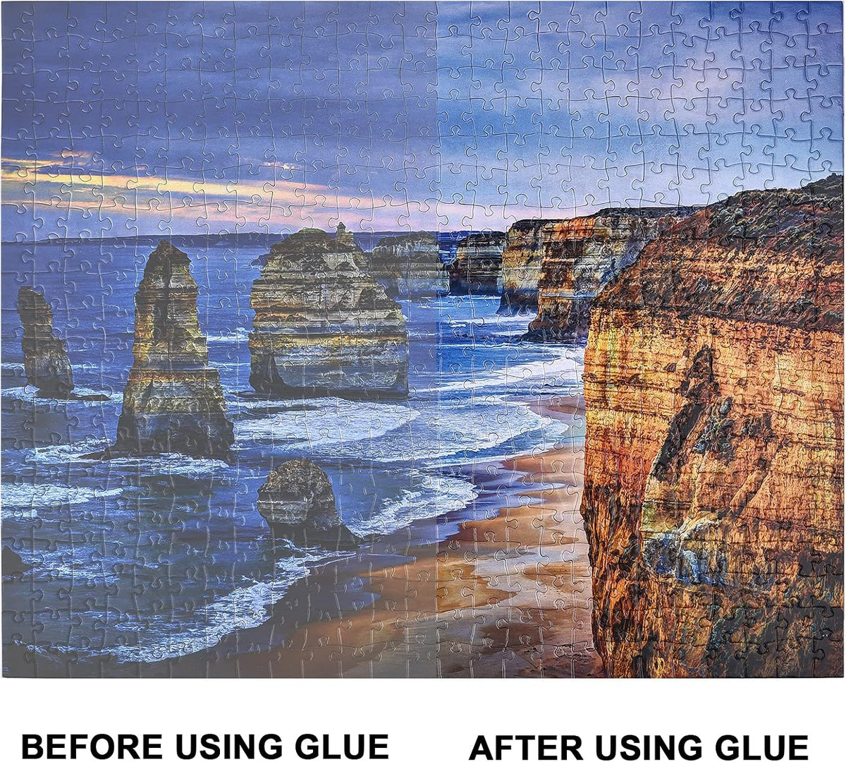 YAKAMOZ Jigsaw Puzzle Glue Clear, Quick Drying with Scraper - 200ml - image 2