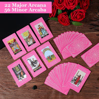 Fofeadm Tarot Cards with Guide Book & Linen Carry Bag - Pink Tarot Cards - image 4
