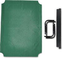 Amazon Basics Cooling Breathable Elevated Dog Bed with Metal Frame for Large Dogs, 51 x 31 x 8 Inch, Green