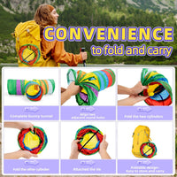 Bunny Tunnels & Tubes Collapsible 3 Way Rabbit Hideout with 13pcs - Colorful - image 3