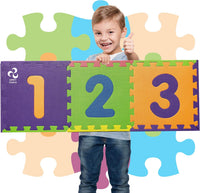 SAFEST Non Toxic Alphabet Puzzle Mat, ABC + Numbers 0 to 9 - 10 Tiles: Numbers