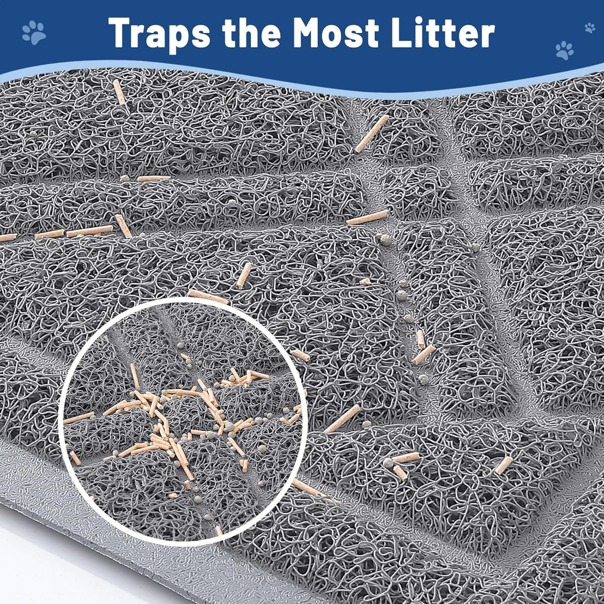 Smiry Cat Litter Box Mat 30x17 - 30x17 / Grey - image 2