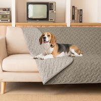 gogobunny 100% Double Sided Waterproof Dog Blanket Soft Pet Bed Cover - 82x120 Inch (Pack of 1) / Dark Stone/Light Stone