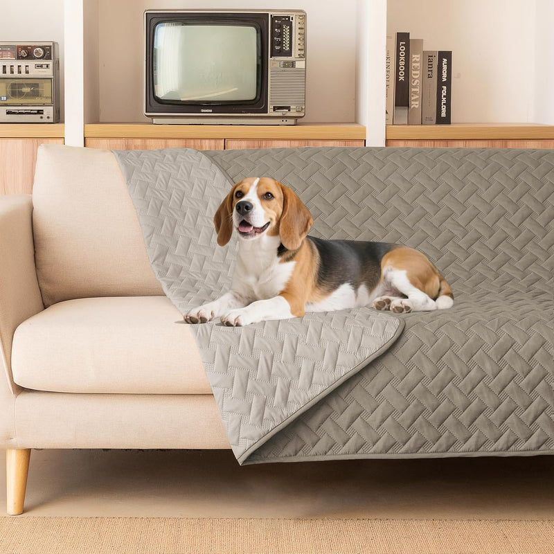 gogobunny 100% Double Sided Waterproof Dog Blanket Soft Pet Bed Cover - 82x120 Inch (Pack of 1) / Dark Stone/Light Stone