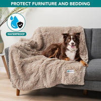 PetAmi Waterproof Dog Blanket for Couch Protector Pet Throw - Taupe / X-large (60x80) - image 2