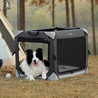 Lesure Portable Soft Collapsible Dog Crate for Large Dogs - Charcoal Grey / 36.0"L x 23.0"W x 25.0"H - image 2