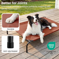 Love's cabin Elevated Cooling Dog Bed for Large Dogs - Terracotta / 48" X 35.5" X 8" - image 4