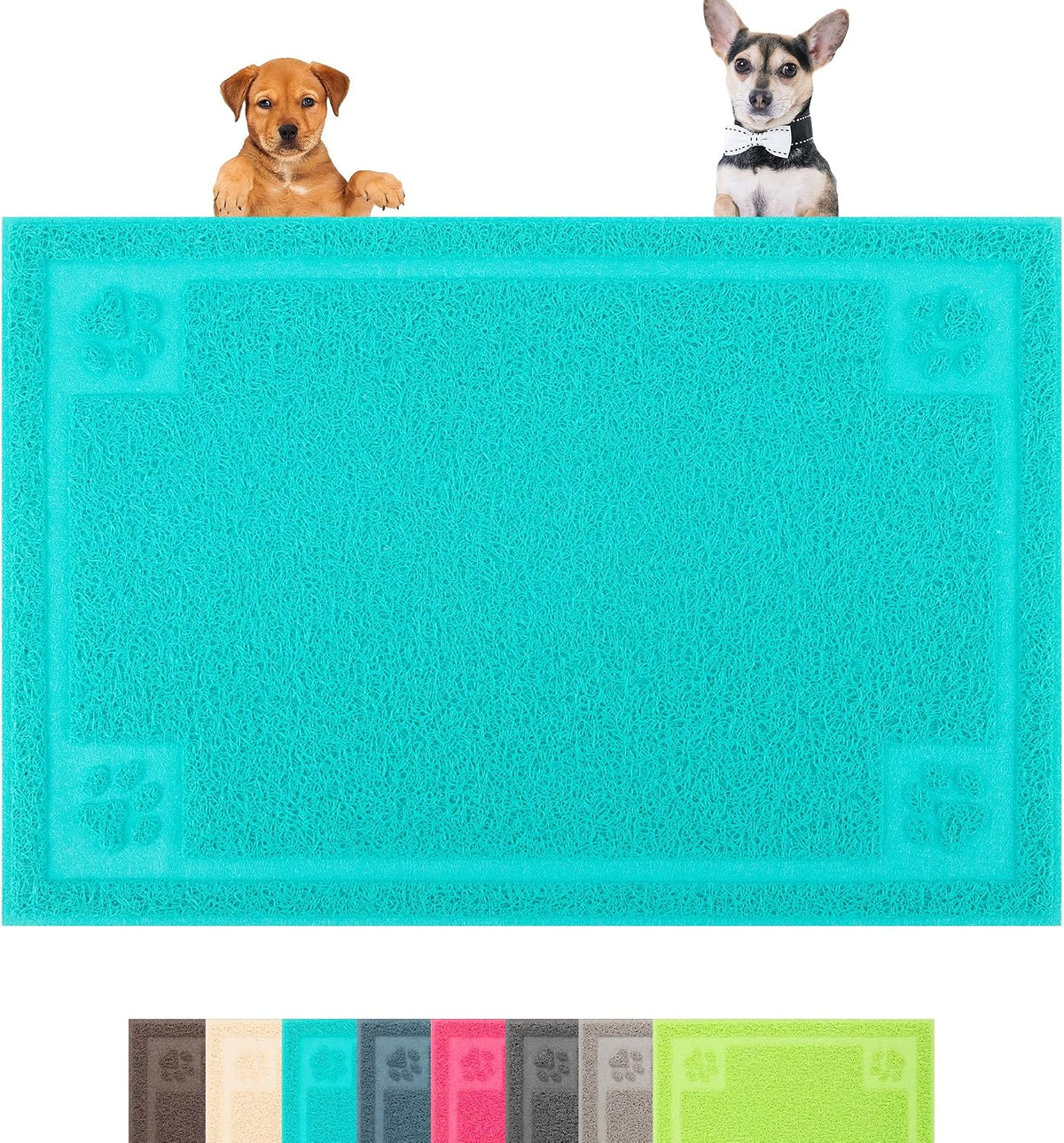 Darkyazi Pet Feeding Mat Large for Dogs and Cats - Lake Blue
