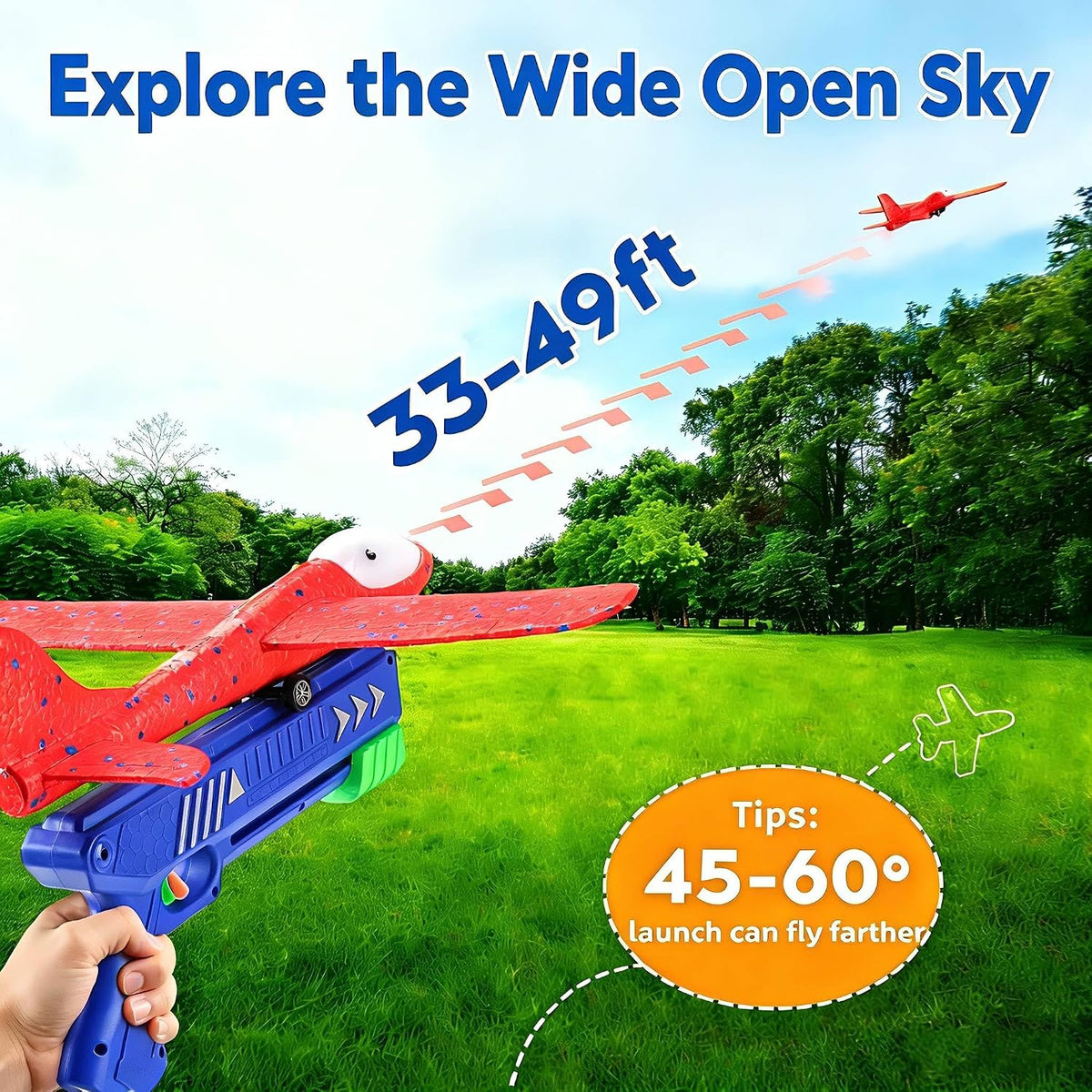 SYHLN 3 Pack Airplane Launcher Toys for 4 5 6 7 8 Year Old Boys - image 2